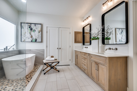 LeBlanc project bathroom after the remodel by Landry Designs