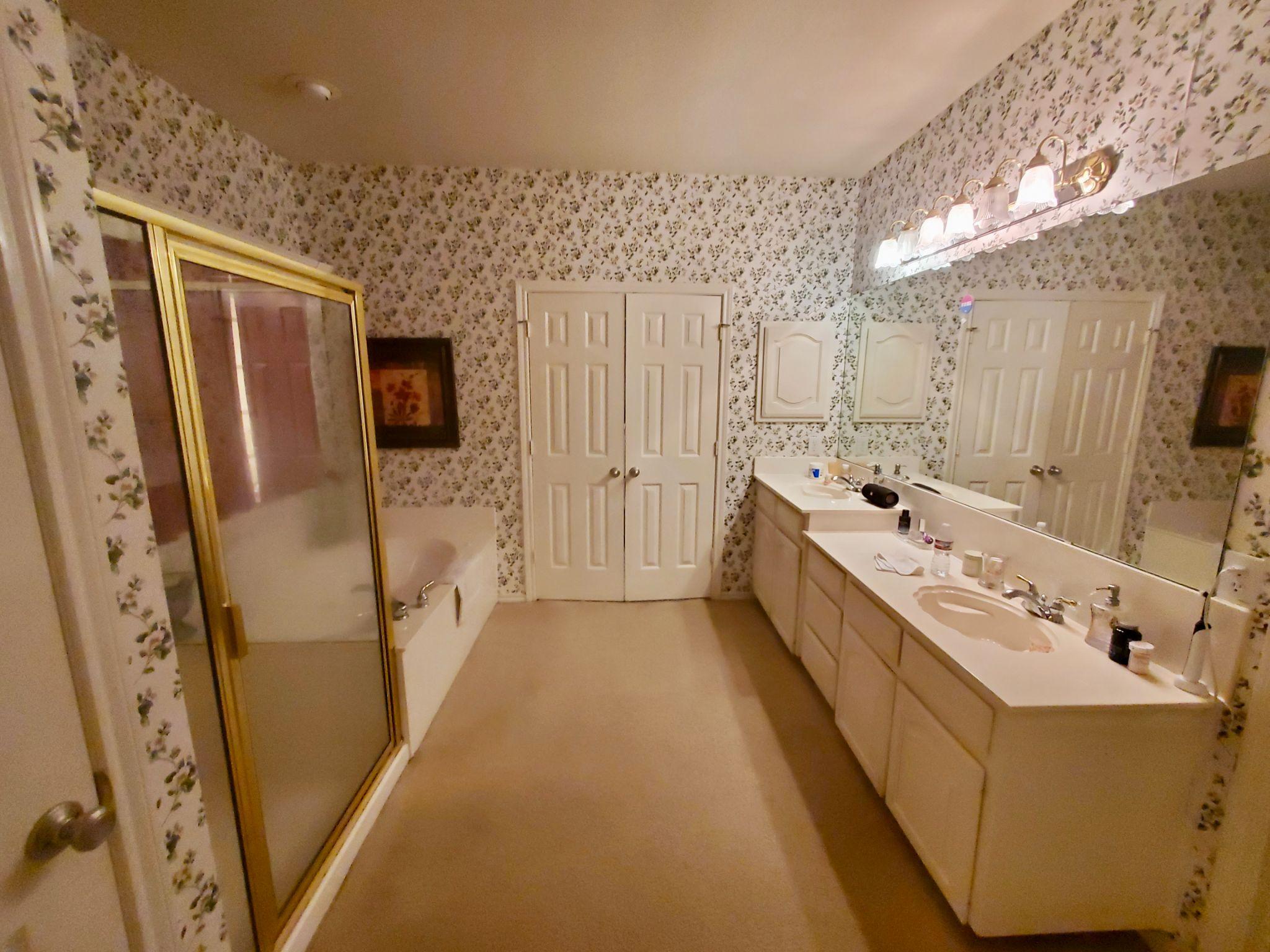LeBlanc project bathroom before the remodel by Landry Designs