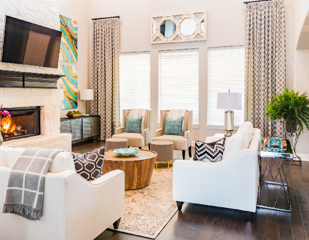 Professionally installed custom window treatments